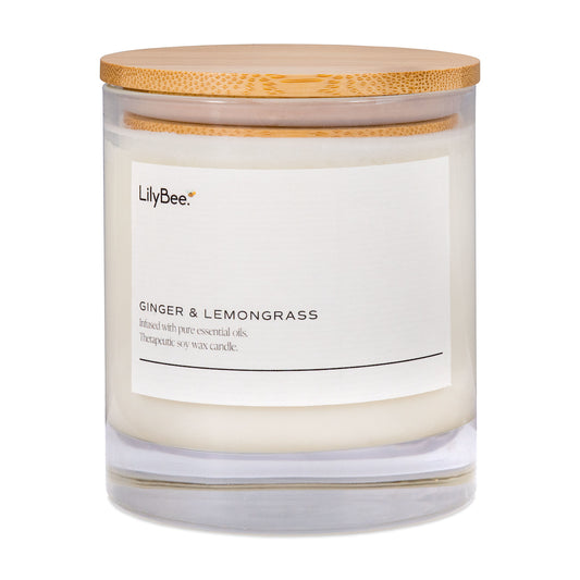 Ginger & Lemongrass Essential Oil Candle